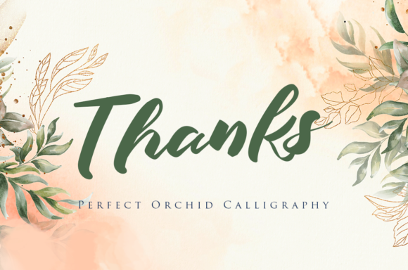Perfect Orchid Font PNG with transparent background - Preview 5