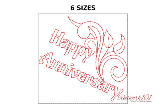 Swirl Design with Happy Anniversary