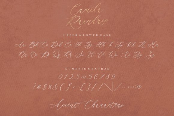 Camila Raindrop Font - Preview 5