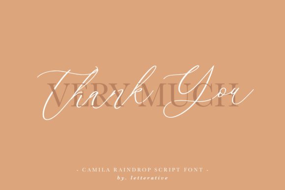 Camila Raindrop Font - Preview 6