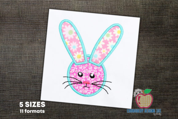 Cartoon Bunny Applique for Kids Wielkanoc Projekt haftu Przez embroiderydesigns101