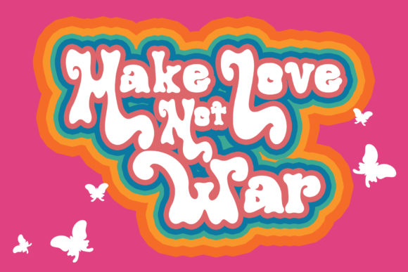 Retro Wave Font font preview - 4