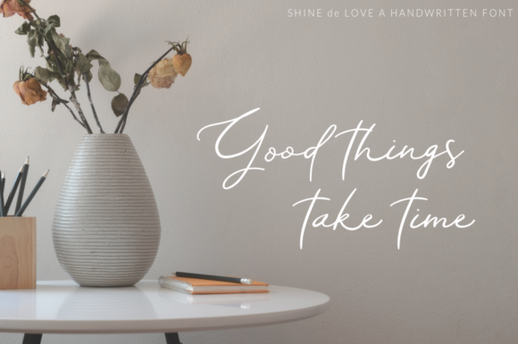 Shine De Love Font PNG with transparent background - Preview 6