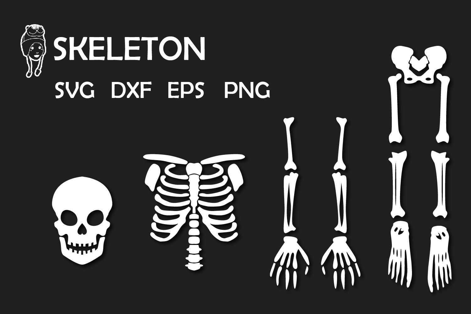 Skeleton Cut/color Skeleton Cut File Graphic by dadan_pm · Creative Fabrica