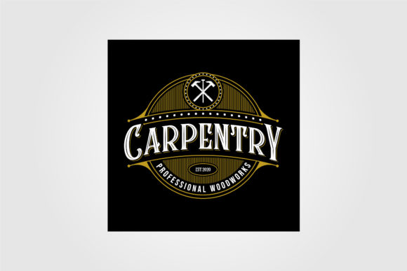 Vintage Carpentry Woodwork Premium Logo
