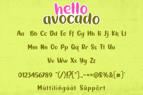 Hello Avocado Font - Preview 1