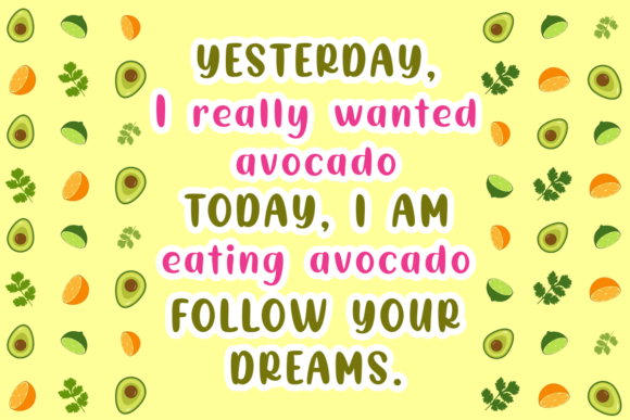 Hello Avocado Font - Preview 4