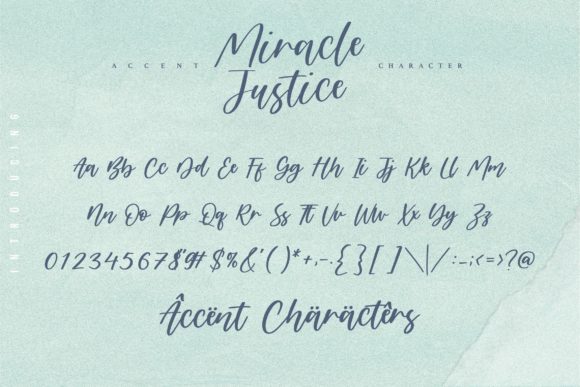 Miracle Justice Font font preview - 5
