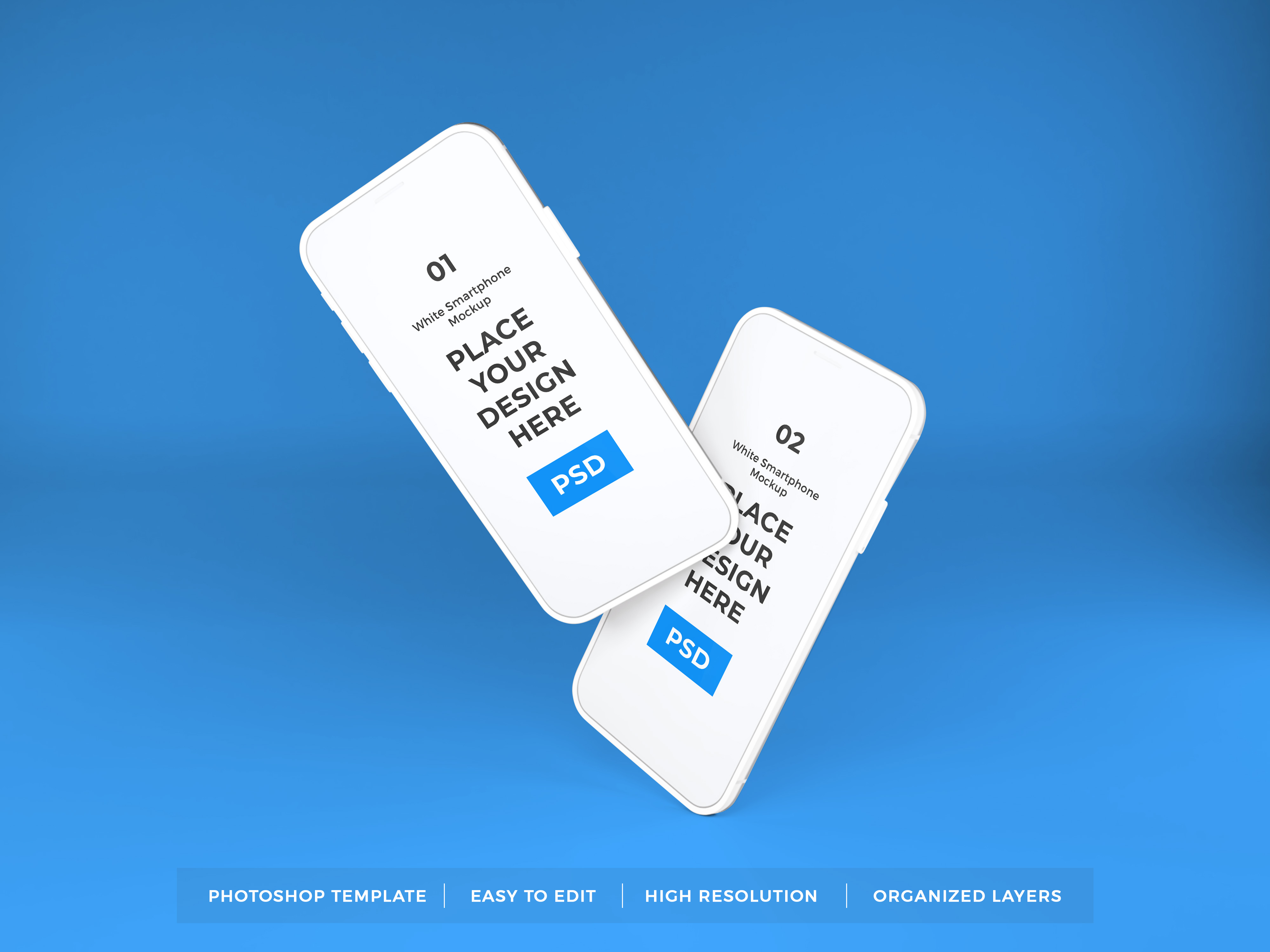 Realistic Smartphone Mockup Template PSD Graphic by dendysign ...