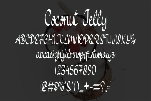 Coconut Jelly Font PNG with transparent background - Preview 3