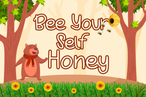 Cutie Bear Font PNG with transparent background - Preview 1