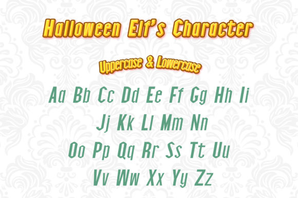 Halloween Elf Font PNG with transparent background - Preview 1