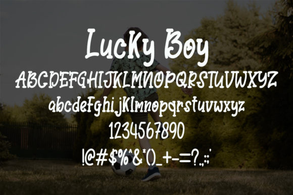 Lucky Boy Font PNG with transparent background - Preview 4