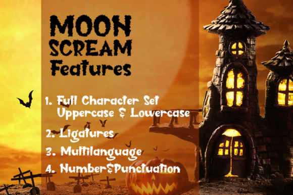 Moon Scream Font PNG with transparent background - Preview 5