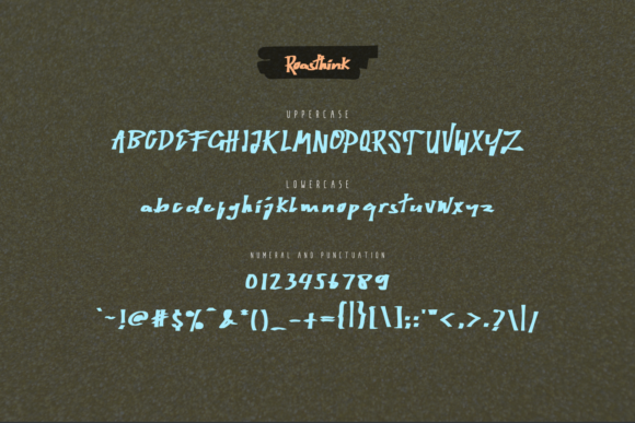 Roasthink Font PNG with transparent background - Preview 5