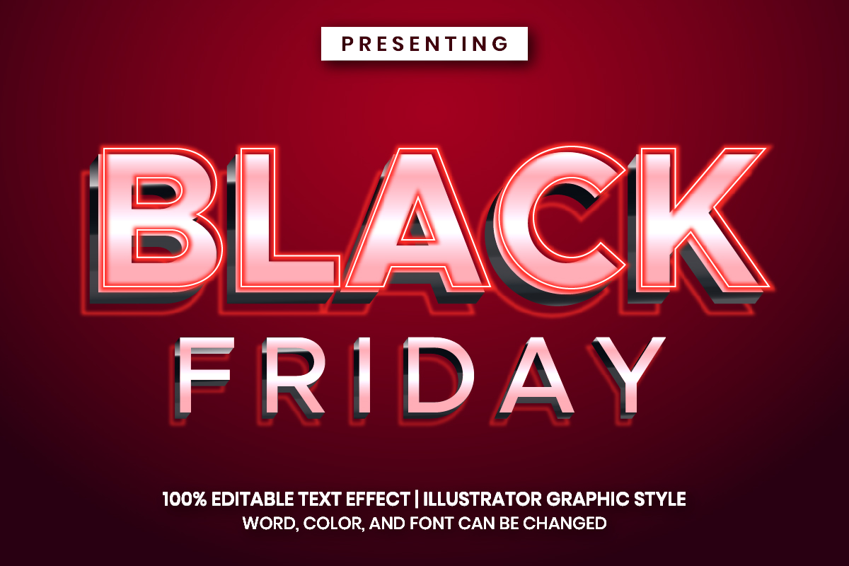 Text Effect for Black Friday Event Graphic by Farizky Studio · Creative ...