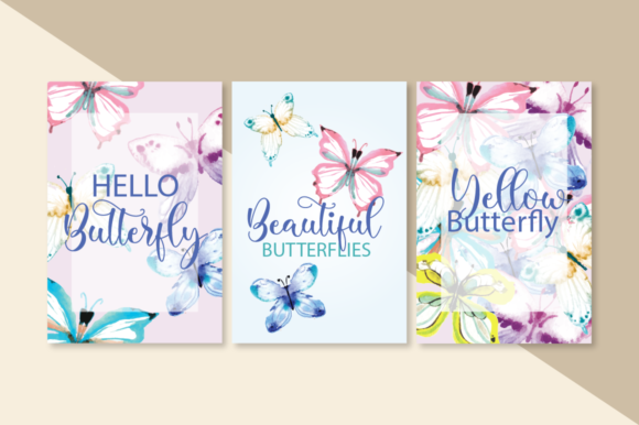 Butterfly Garden Font PNG with transparent background - Preview 3