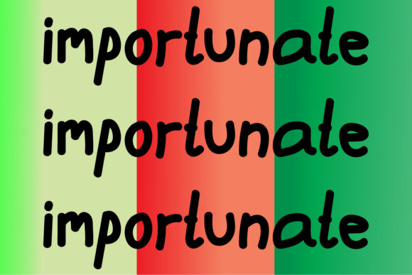 Importunate Font PNG with transparent background - Preview 1