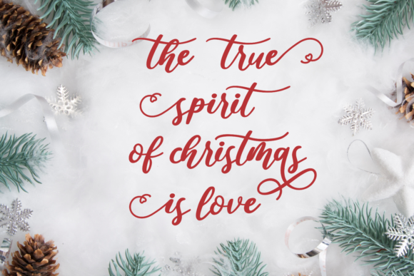 Love Christmas Font PNG with transparent background - Preview 1