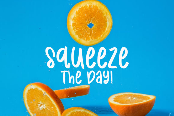 Mango Smoothie Font PNG with transparent background - Preview 3
