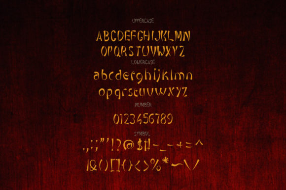 Ninja Display Font PNG with transparent background - Preview 2