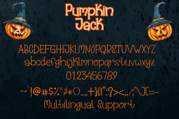 Pumpkin Jack Font PNG with transparent background - Preview 5