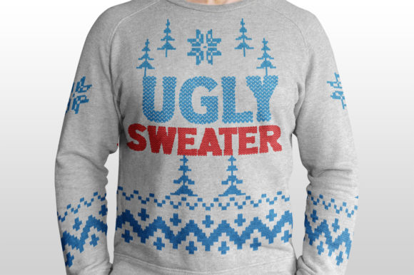 Santa Ugly Sweater Font PNG with transparent background - Preview 1