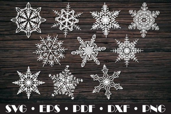 Snowflakes Cut Files Graphic Crafts By NatashaPrando