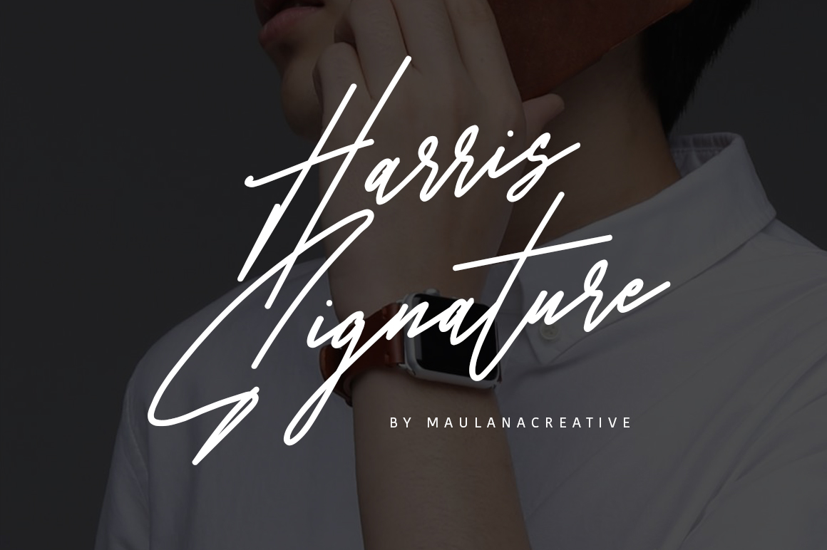 Harris Signature preview - casual handwritten signature-style script