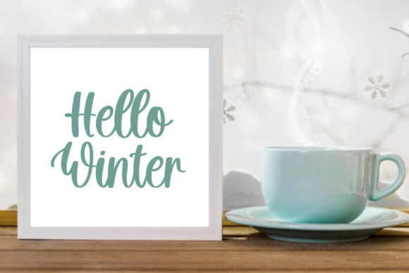 Hello Snowflake Font PNG with transparent background - Preview 1