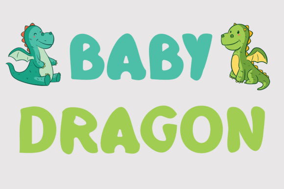 Little Dragon Font PNG with transparent background - Preview 2