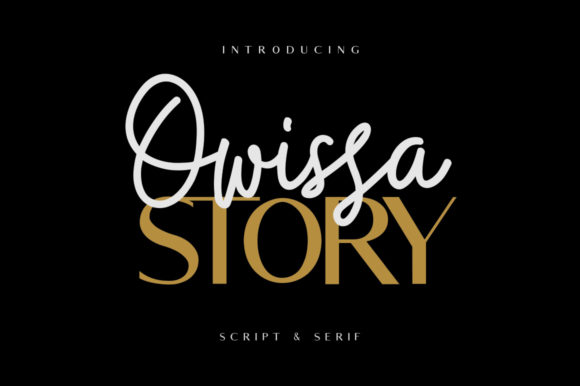 Owissa Story Duo Font PNG with transparent background - Preview 1