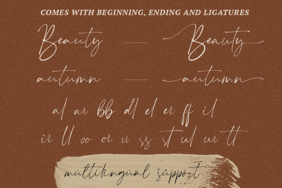Plumrose Signature Font PNG with transparent background - Preview 3