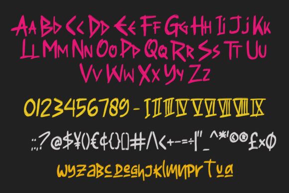 Punkx Skin Font PNG with transparent background - Preview 4