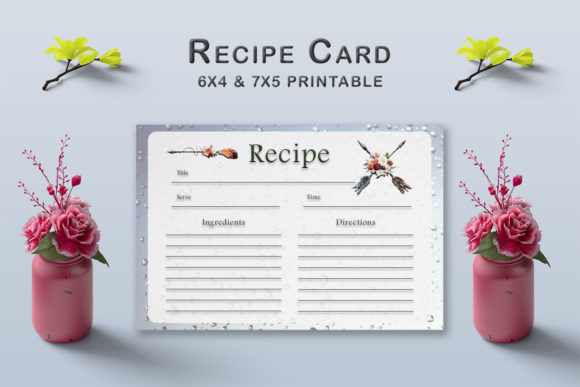 Arrow Recipe Card Template