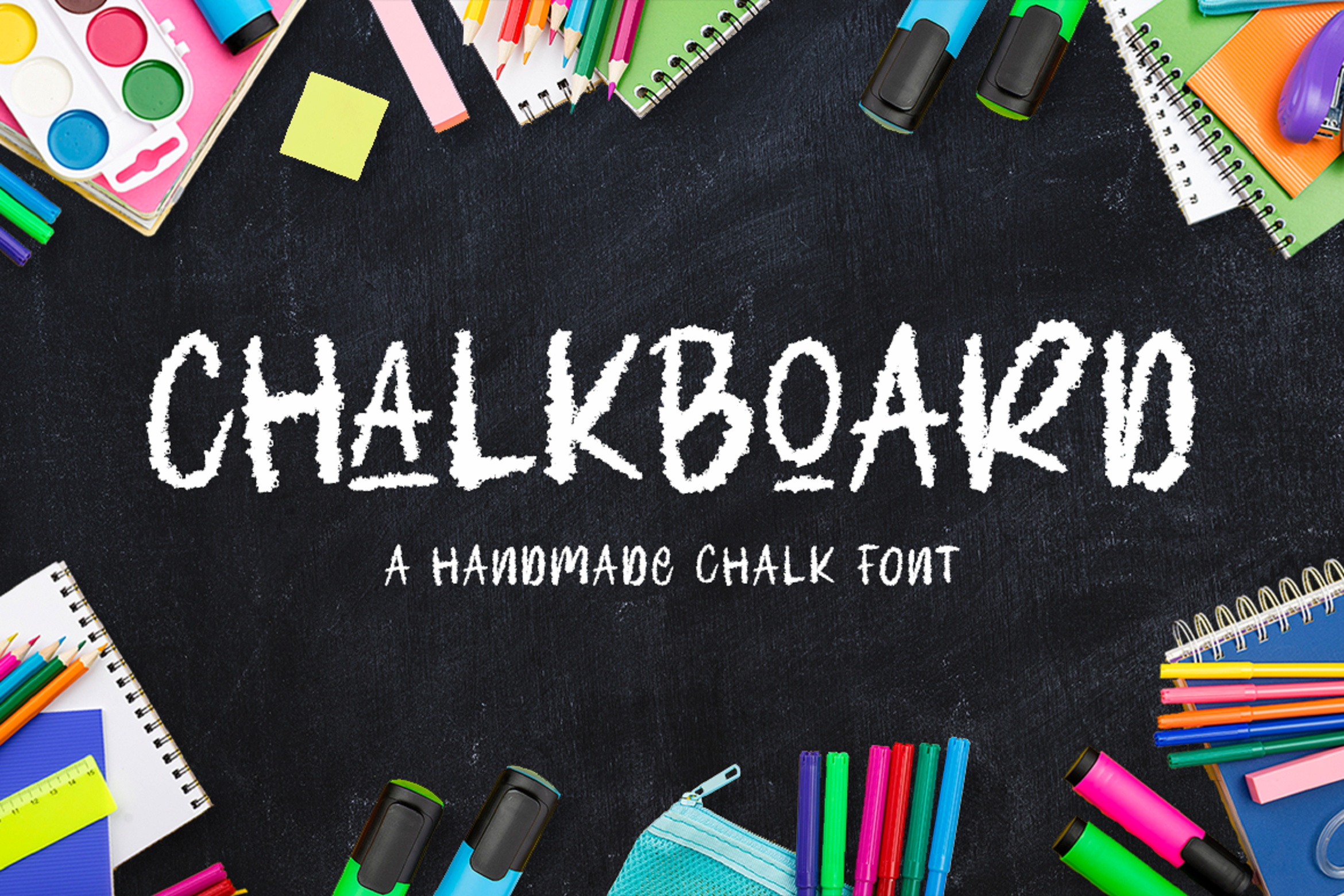 Chalkboard by Graphue preview, handwritten chalk style