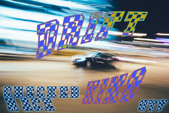 Checkered Race Font - Preview 4
