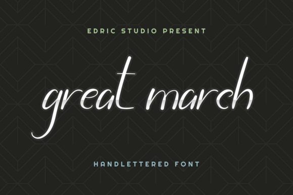 Great March Font PNG with transparent background - Preview 1