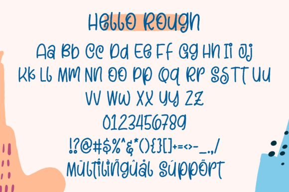 Hello Rough Font PNG with transparent background - Preview 4