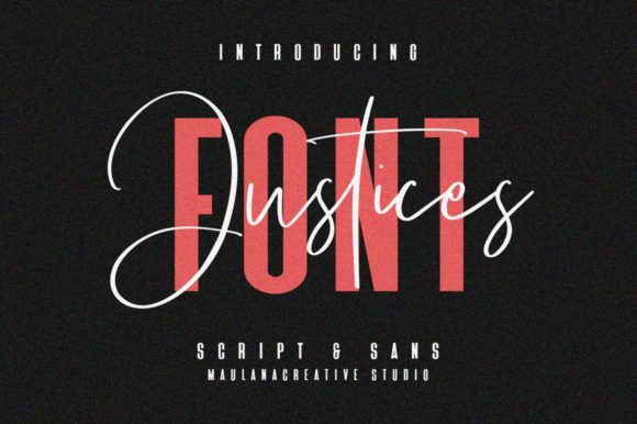 Justices Fontes Script Fonte Por Maulana Creative