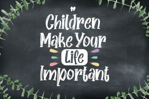 Kids Way Font PNG with transparent background - Preview 3