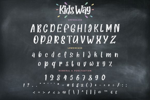 Kids Way Font PNG with transparent background - Preview 5