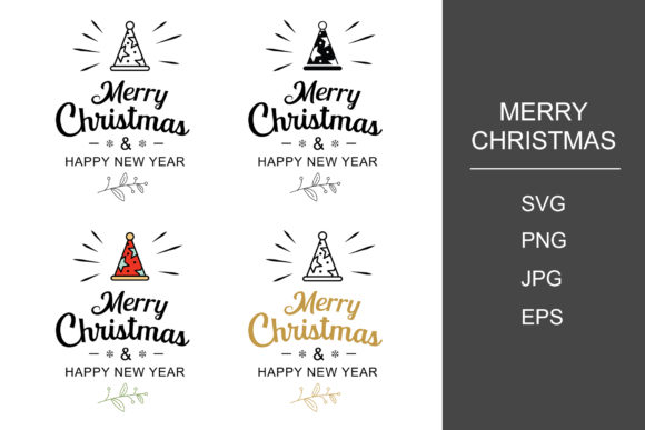 Merry Christmas and Happy New Year 4 Graphic Crafts By khanisorn
