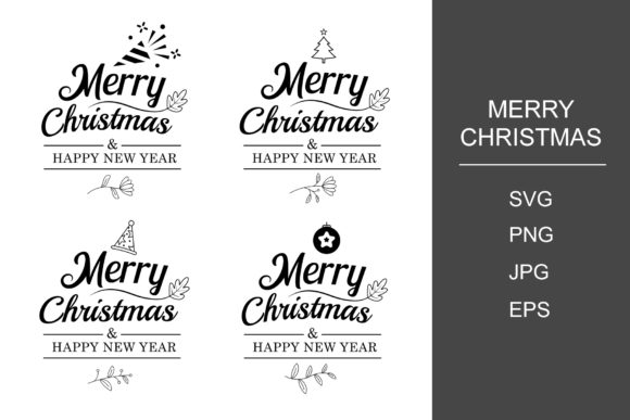 Merry Christmas and Happy New Year 5 Graphic Crafts By khanisorn