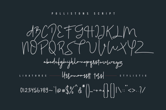 Pollistons Font PNG with transparent background - Preview 6