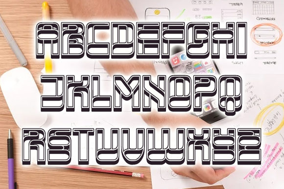 Service Font PNG with transparent background - Preview 1