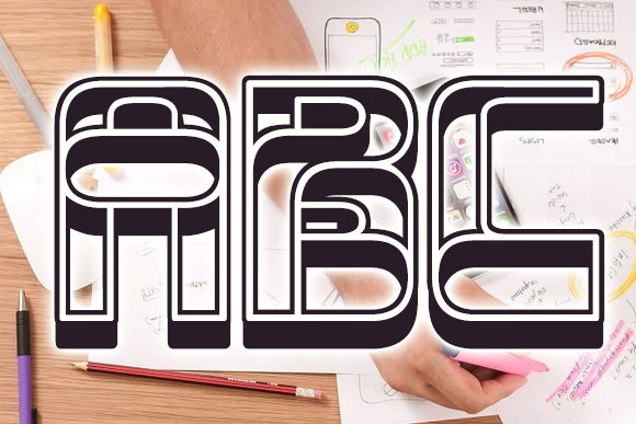 Service Font PNG with transparent background - Preview 2