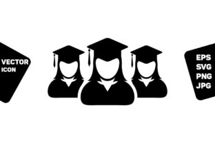 Student Icon Vector Female Group Persons Graphic by TukTuk Design ...