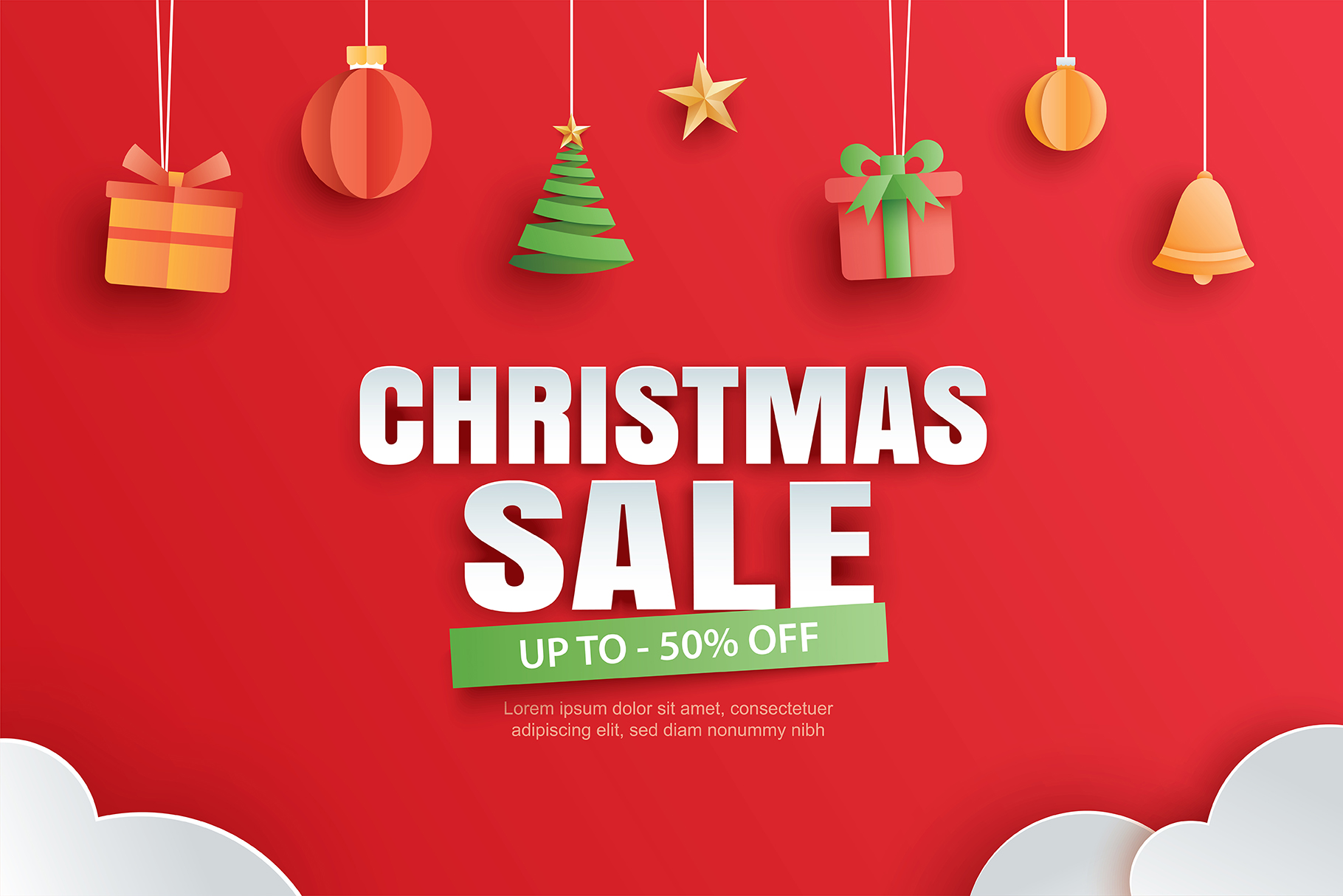 Christmas Sale Banner 1 Grafik Von khanisorn · Creative Fabrica