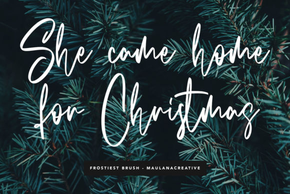 Frostiest Brush Font PNG with transparent background - Preview 1